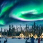 Keindahan aurora borealis di Iowa Amerika